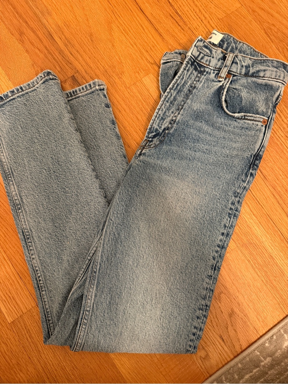 Reformation Light Blue Straight-Leg Jeans